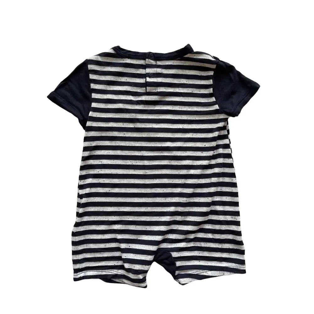 Splendid Striped Pocket Romper Size 6-12m